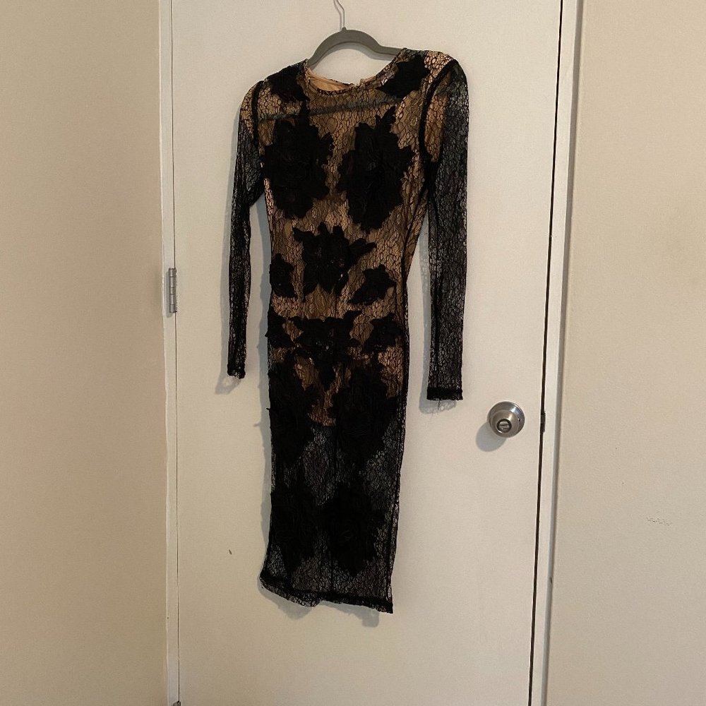 Sexy See-through Long Sleeve Lace